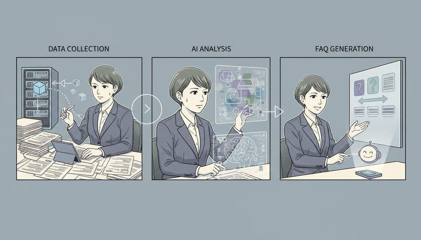 AIエージェントが「FAQ」を自ら育てる:チャットの履歴から不足している回答をAIが提案